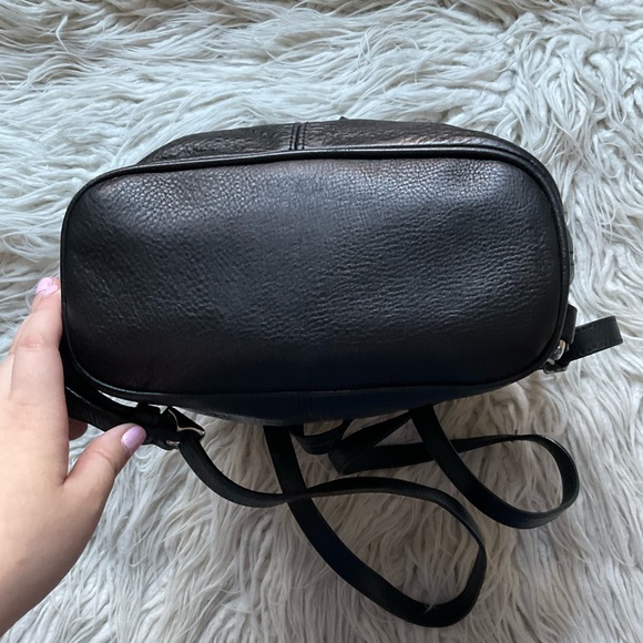 Coach Black Park Pebbled Leather Turn Key Drawstring Backpack Bag F24385 EUC - Picture 6 of 9